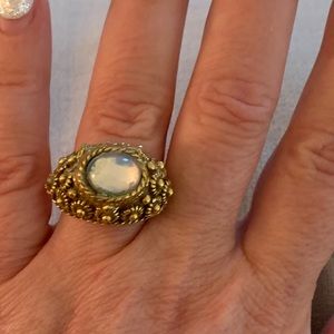 Vintage Stone Ring with hidden compartment